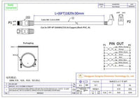 Ethernet 90 degree L shape Rj45 Lan cable